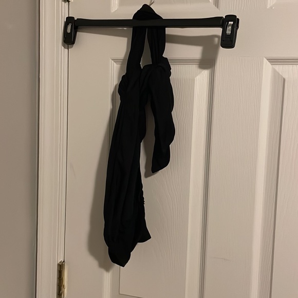 Black Two Piece Maxi Skirt, halter top - Picture 4 of 6